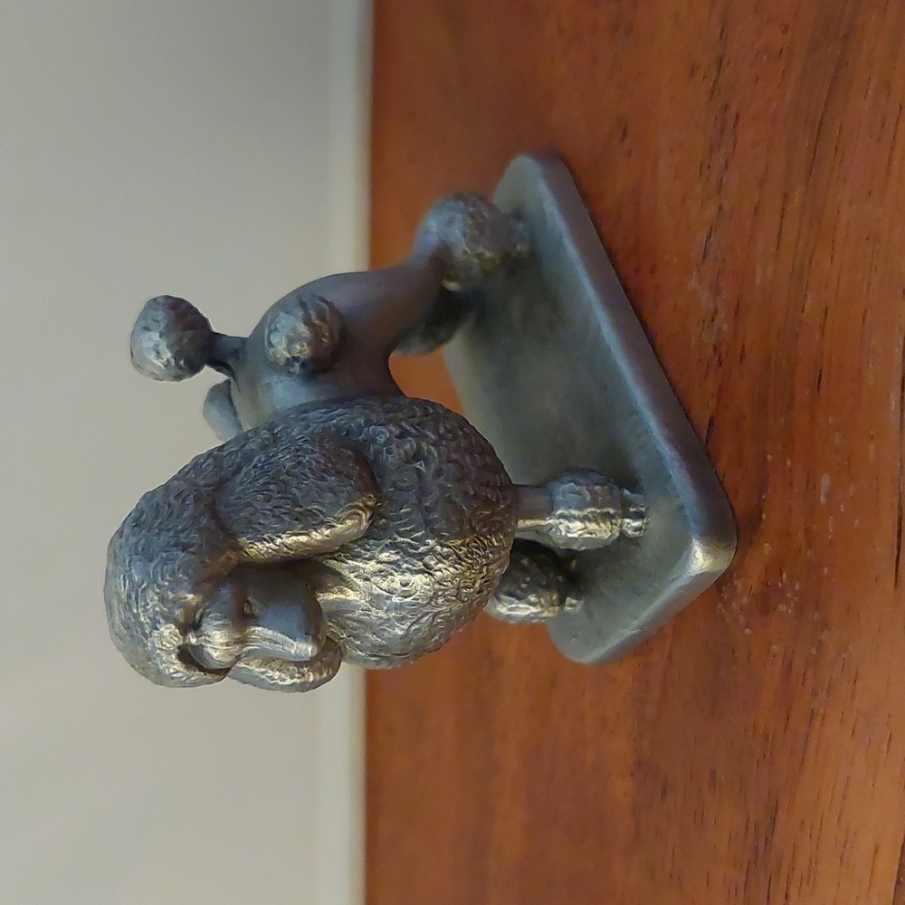 Pewter Poodle Figurine
